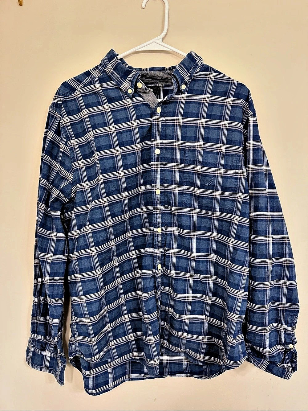 Nautica Classic Fit Plaid Long Sleeve Button-Down Shirt